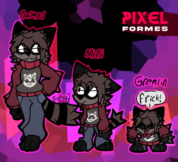 Pixel&#39;s forms (2023) (The Mini one will not be considered &quot;canon&quot; anymore.)