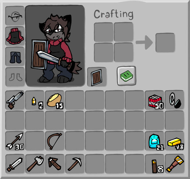 Minceraft Inventory (2023) (Inventory Template by SH_4RK on Twitter)